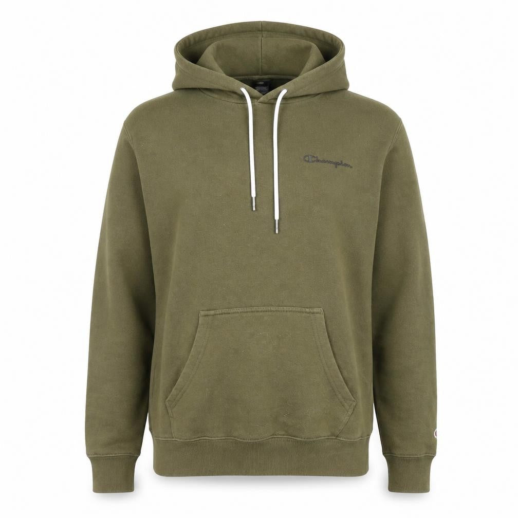 Champion Men's Green Pullover Hoodie Small Regular Fit Fleece