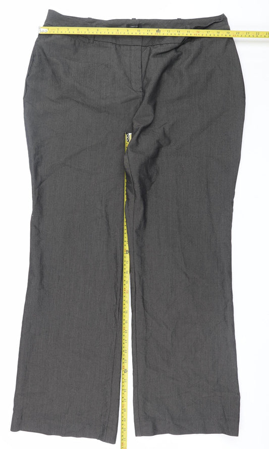 Worthington Women’s Grey Dress Pants Size 12 Regular Straight Leg Work Trousers