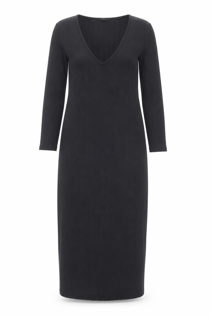 River Island Women's Black Midi Bodycon Dress Size 10