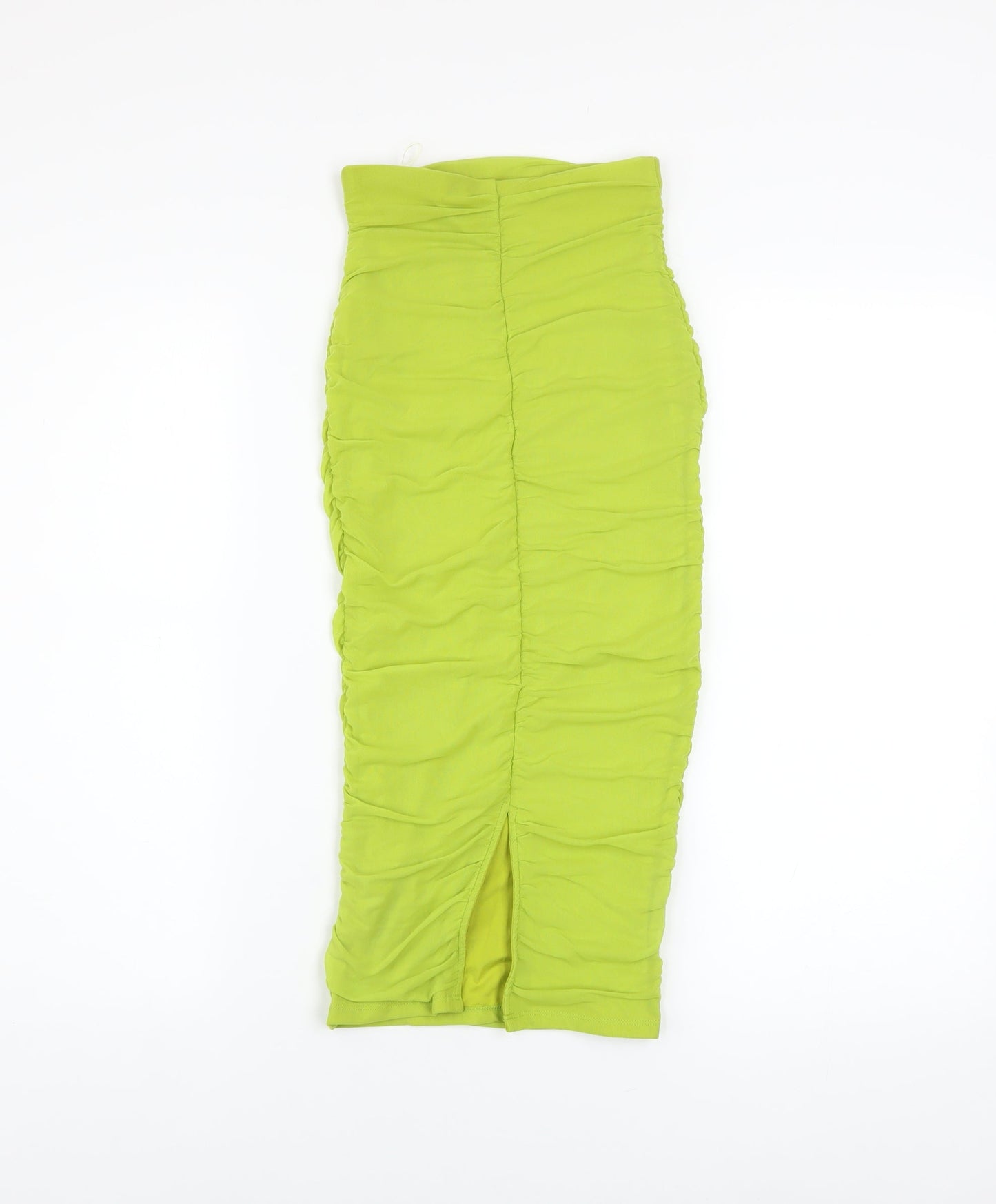 Oh Polly Women’s Green Ruched Midi Pencil Skirt Size 6