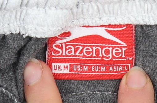 Slazenger Men's Grey M Track Pants Athletic Knit Joggers
