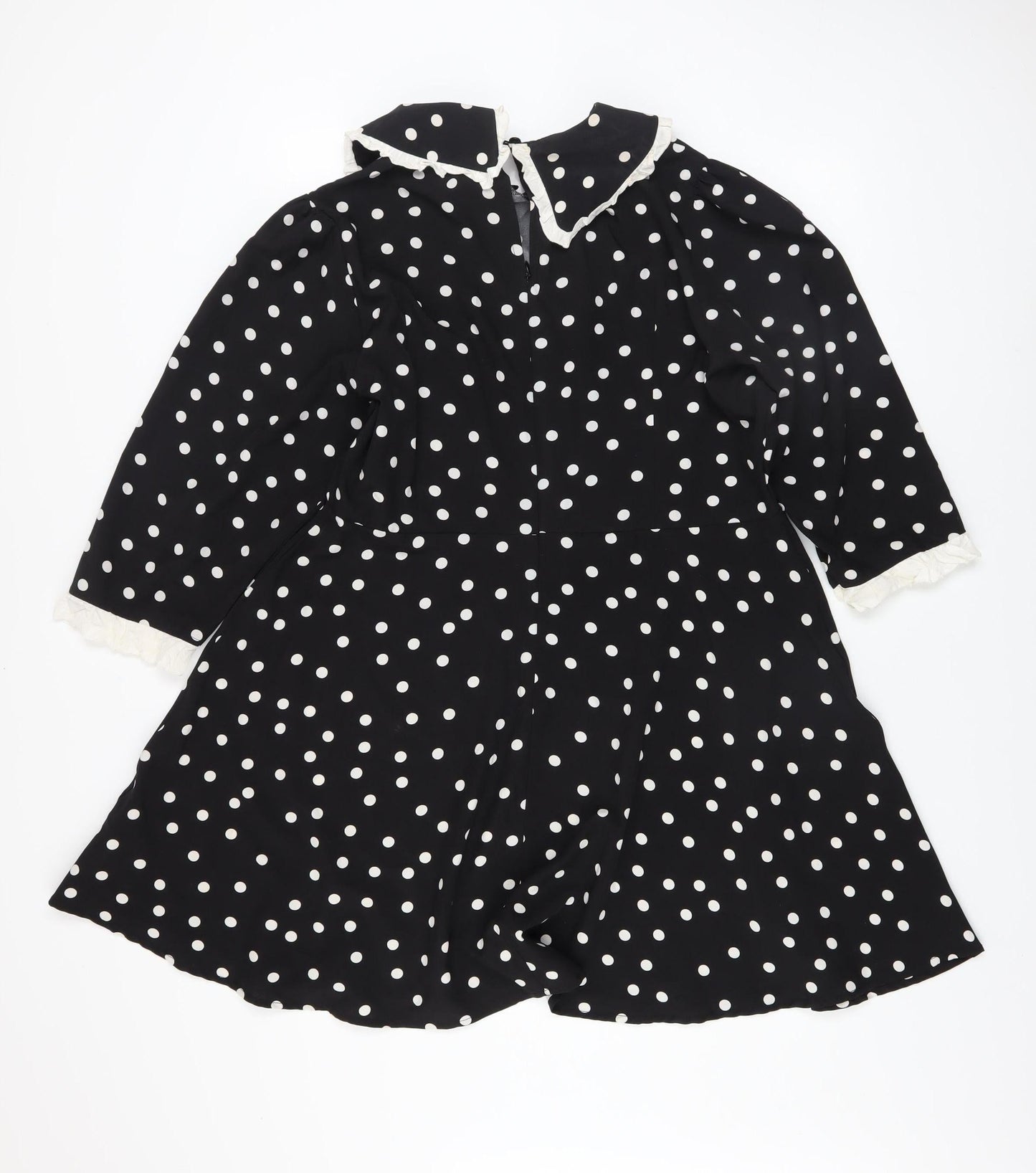 New Look Women’s Black Polka Dot Fit & Flare Dress Size 18