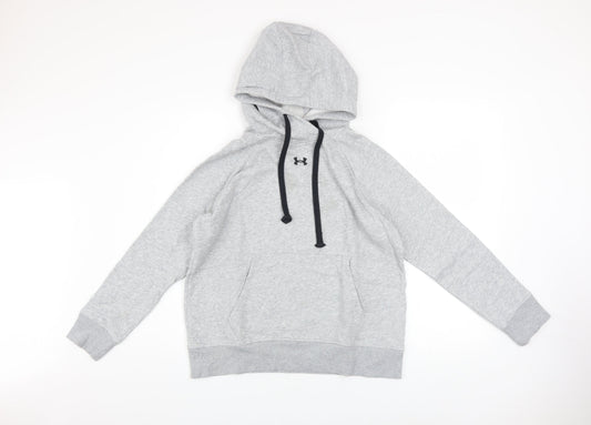 Under Armour Men’s Grey Pullover Hoodie Size S Relaxed Fit Fleece