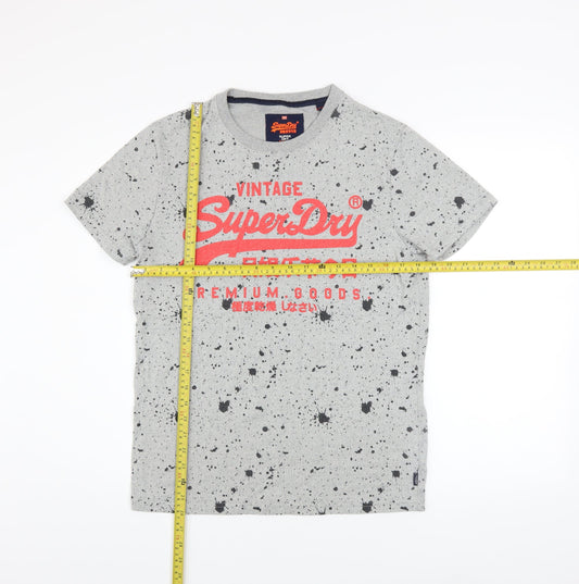 Superdry Men's Grey Vintage Graphic Print Short Sleeve T-Shirt M