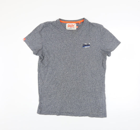 Superdry Men's Grey Cotton Crew Neck Short Sleeve T-Shirt M