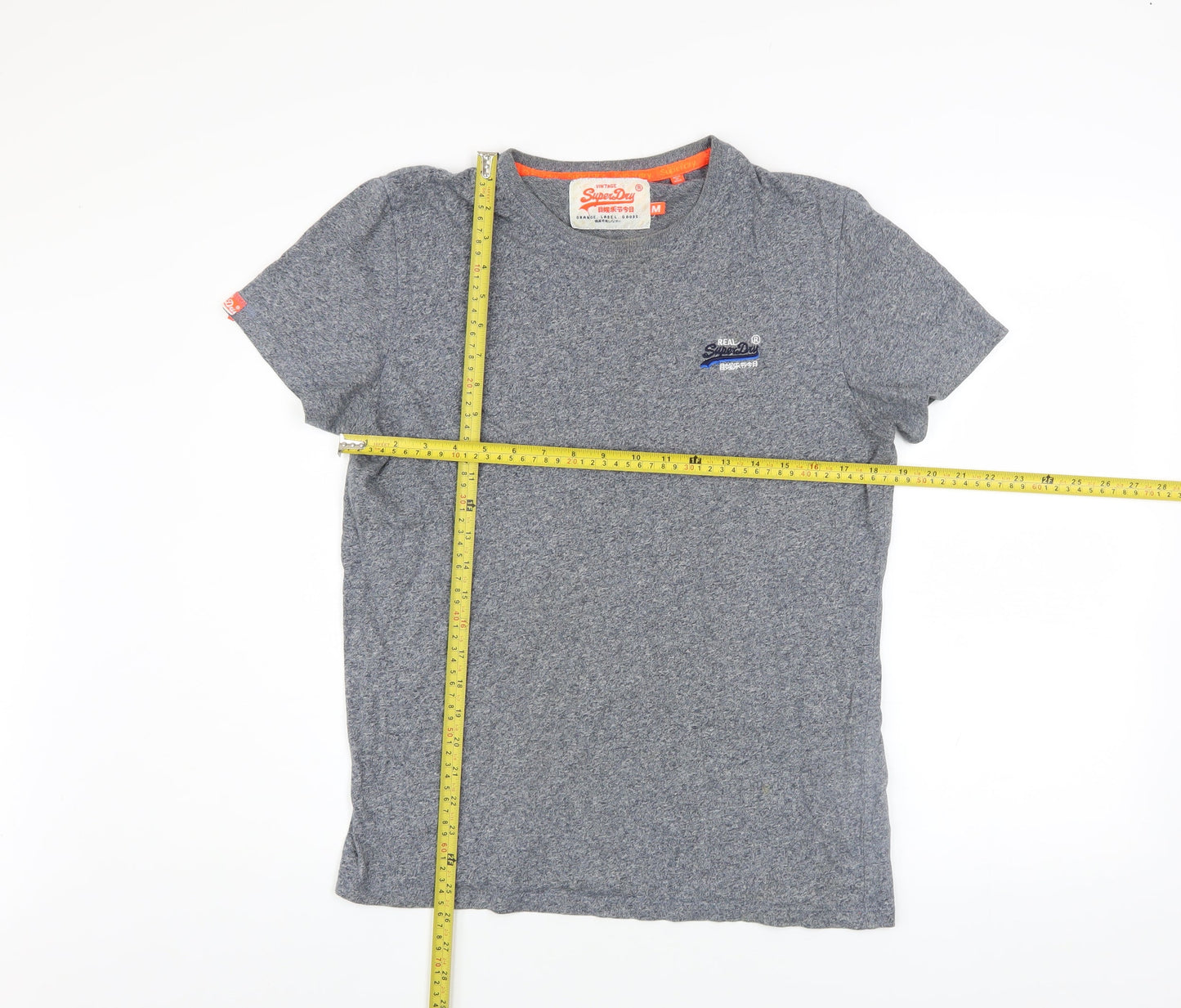 Superdry Men's Grey Cotton Crew Neck Short Sleeve T-Shirt M