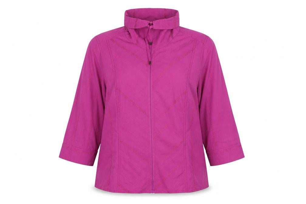 Jensen Women Purple 16 Lightweight Twill Zip Jacket