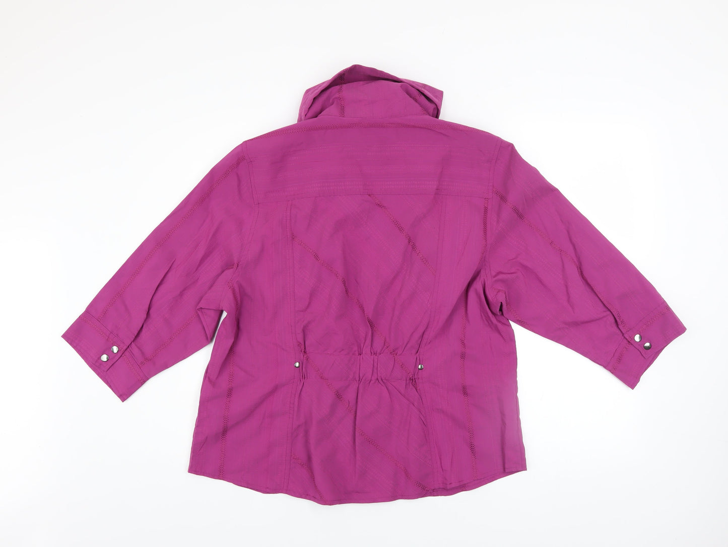 Jensen Women Purple 16 Lightweight Twill Zip Jacket