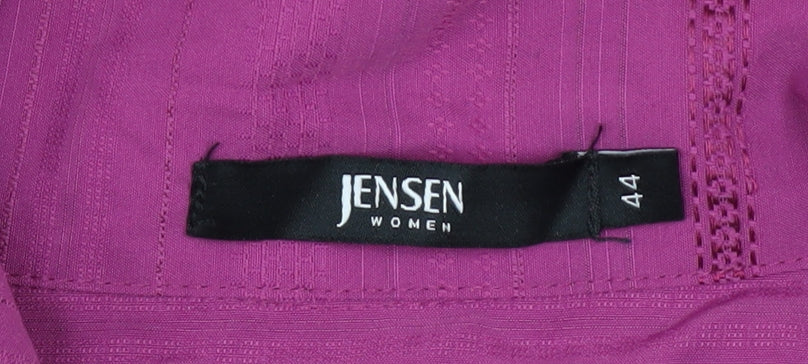 Jensen Women Purple 16 Lightweight Twill Zip Jacket