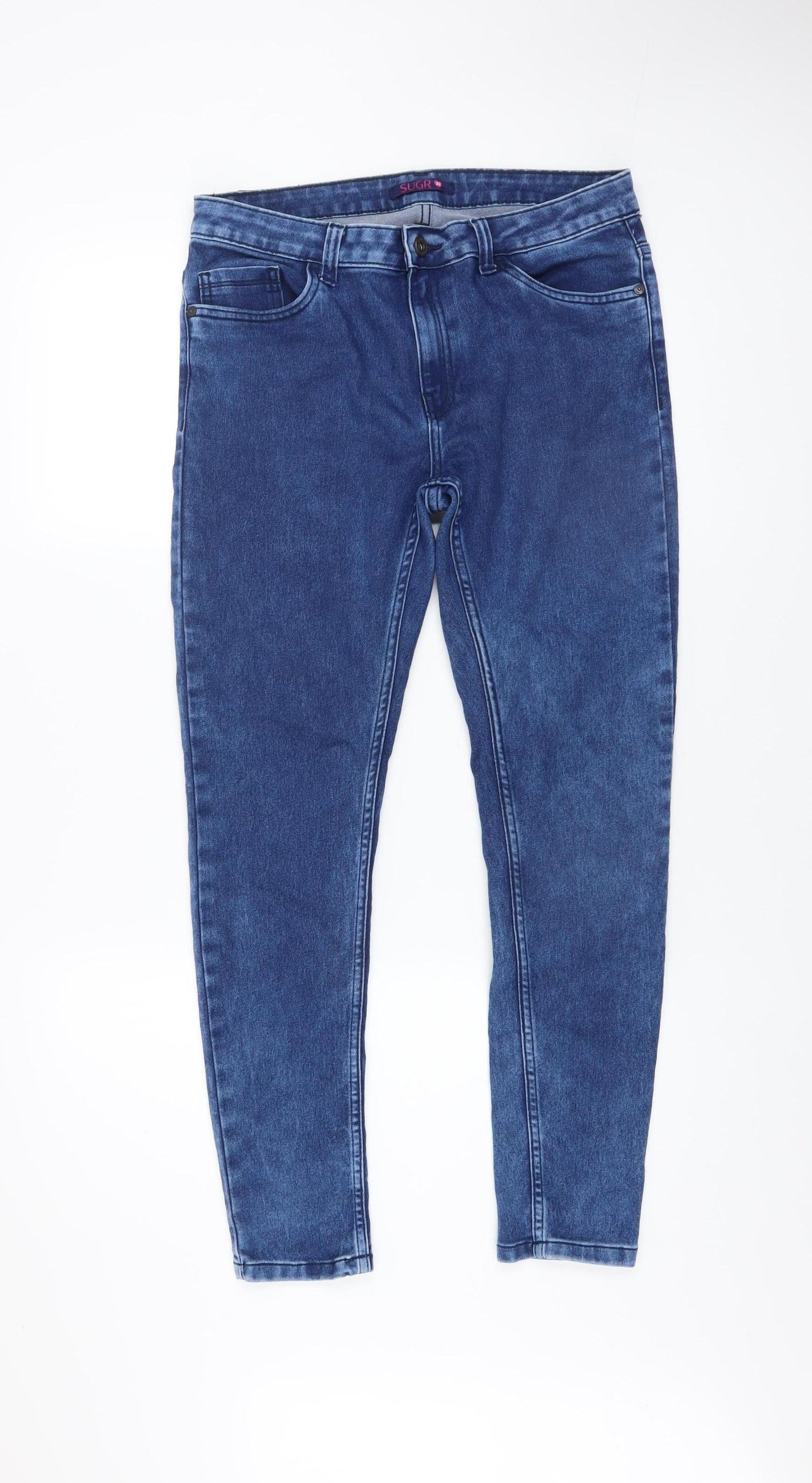 SUGR Women Blue Skinny Stretch Denim Jeans Size 32