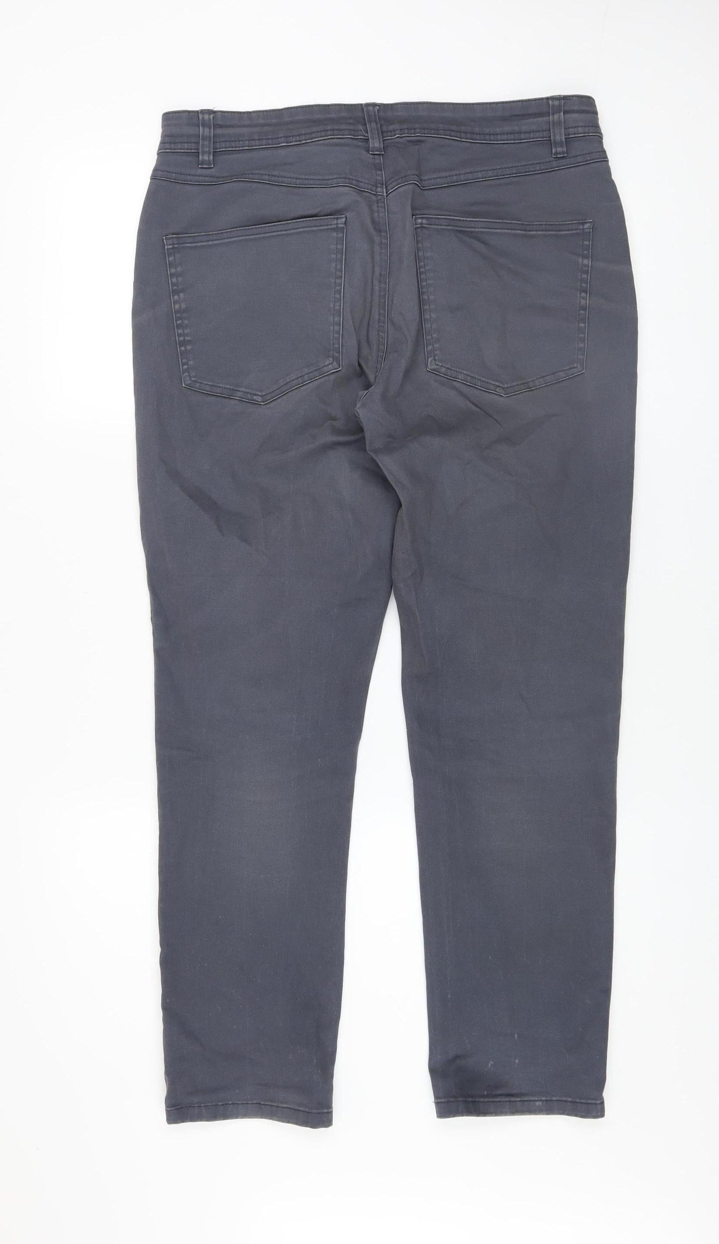 Easy Slim Fit Men's Grey Denim Jeans 32S Straight Leg