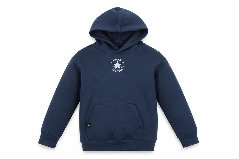 Converse Boys Blue Pullover Hoodie 5-6 Years Fleece Logo Sweatshirt