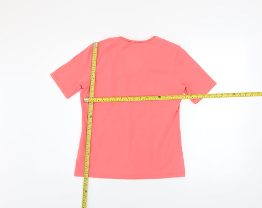 Betty Barclay Women’s Pink Travel Print Jersey T-Shirt Size 12