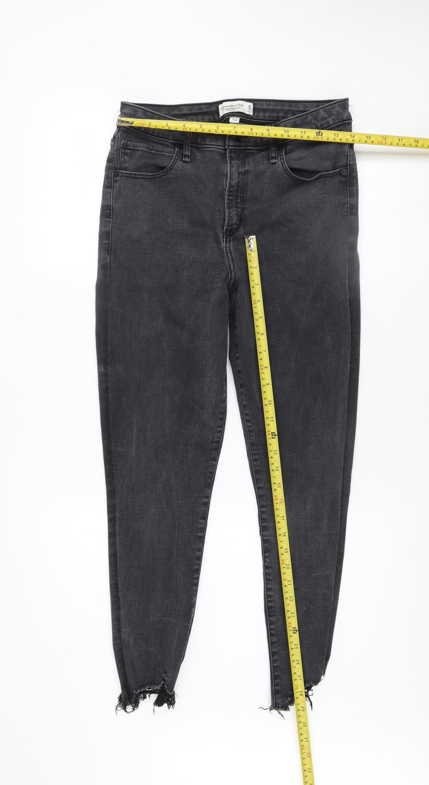 Abercrombie & Fitch Women's Black Size 10 High Rise Super Skinny Ankle Jeans