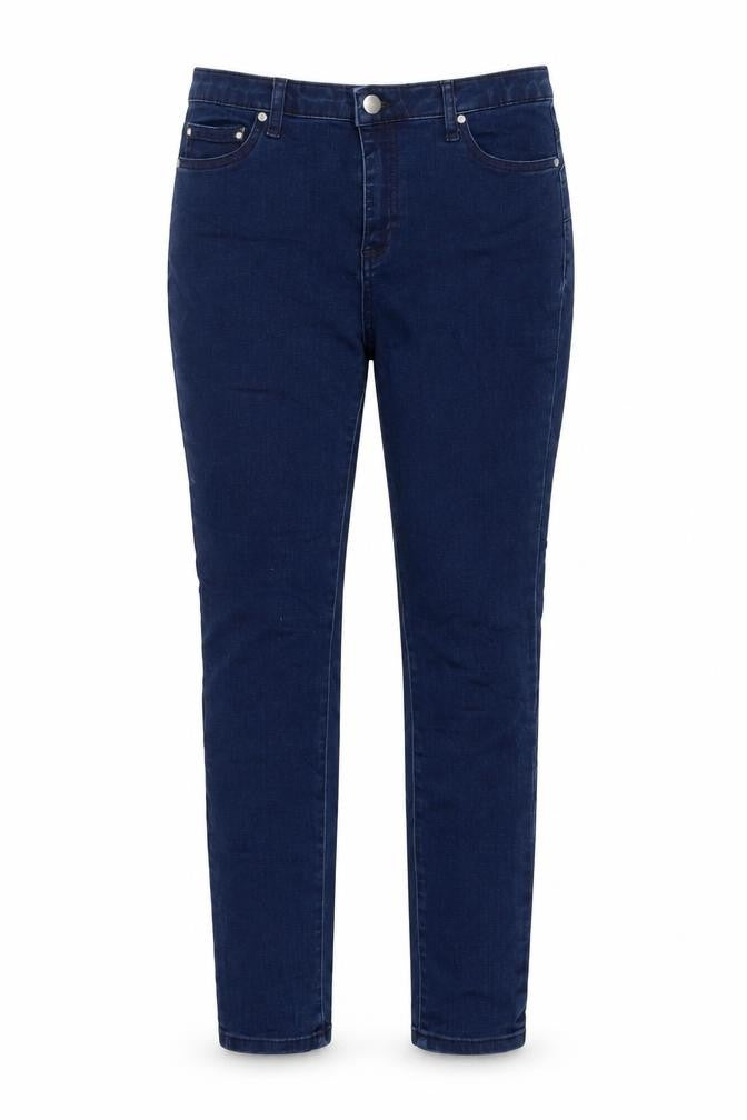 Front view of Gallery Women's Blue Mid Rise Skinny Stretch Jeans, size 12