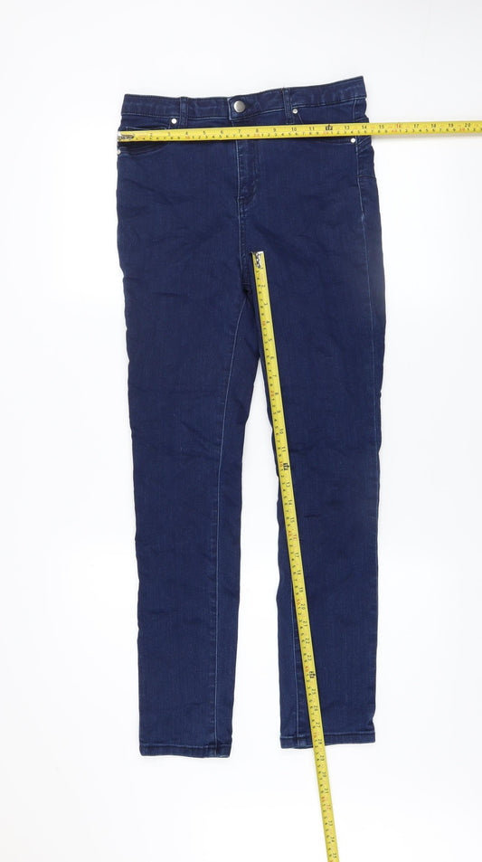 Gallery Women's Blue Mid Rise Skinny Stretch Jeans Size 12