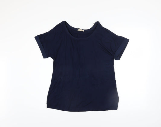 Phase Eight Women's Blue Viscose Stretch Jersey T-Shirt UK 12