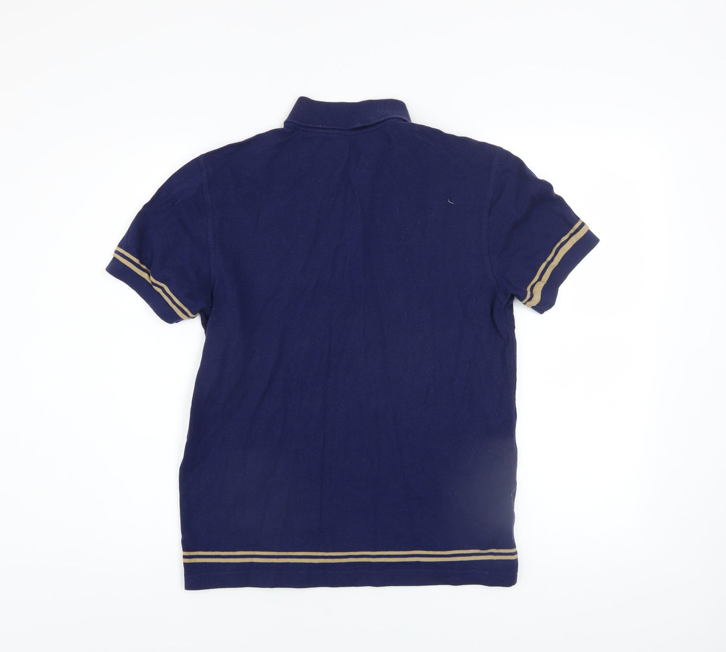 Fred Perry Men's Blue Slim Fit Polo Shirt Size M 100% Cotton