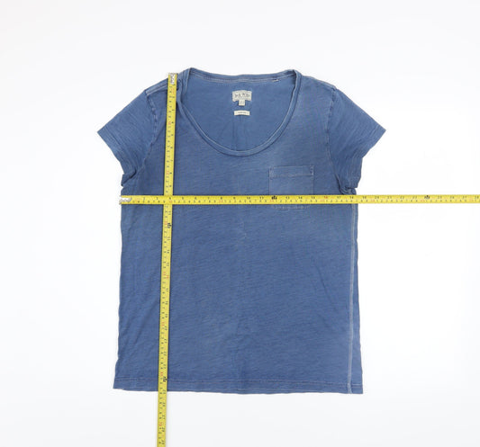 Jack Wills Womens Blue Slim Fit Cotton T-Shirt UK 12
