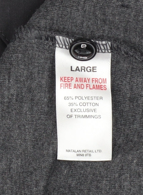 Denim Seventy3 Men's Grey Henley Sweatshirt Size L