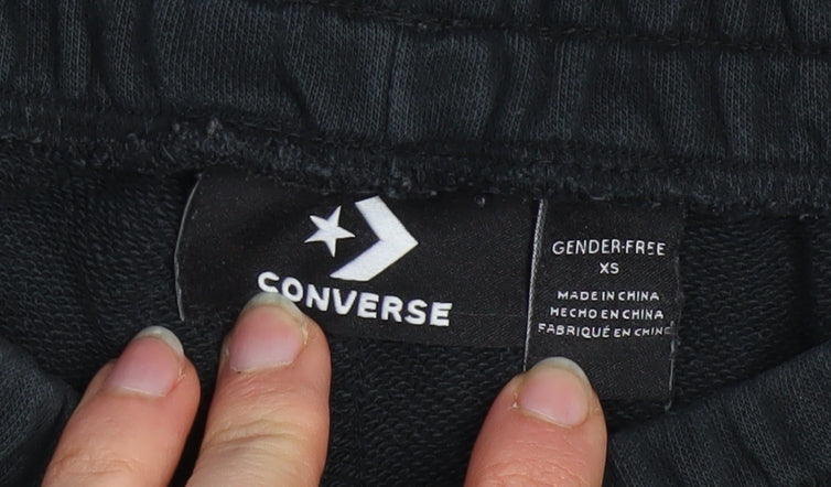 Converse Women’s Black XS Jogger Sweatpants 80% Cotton 20% Polyester