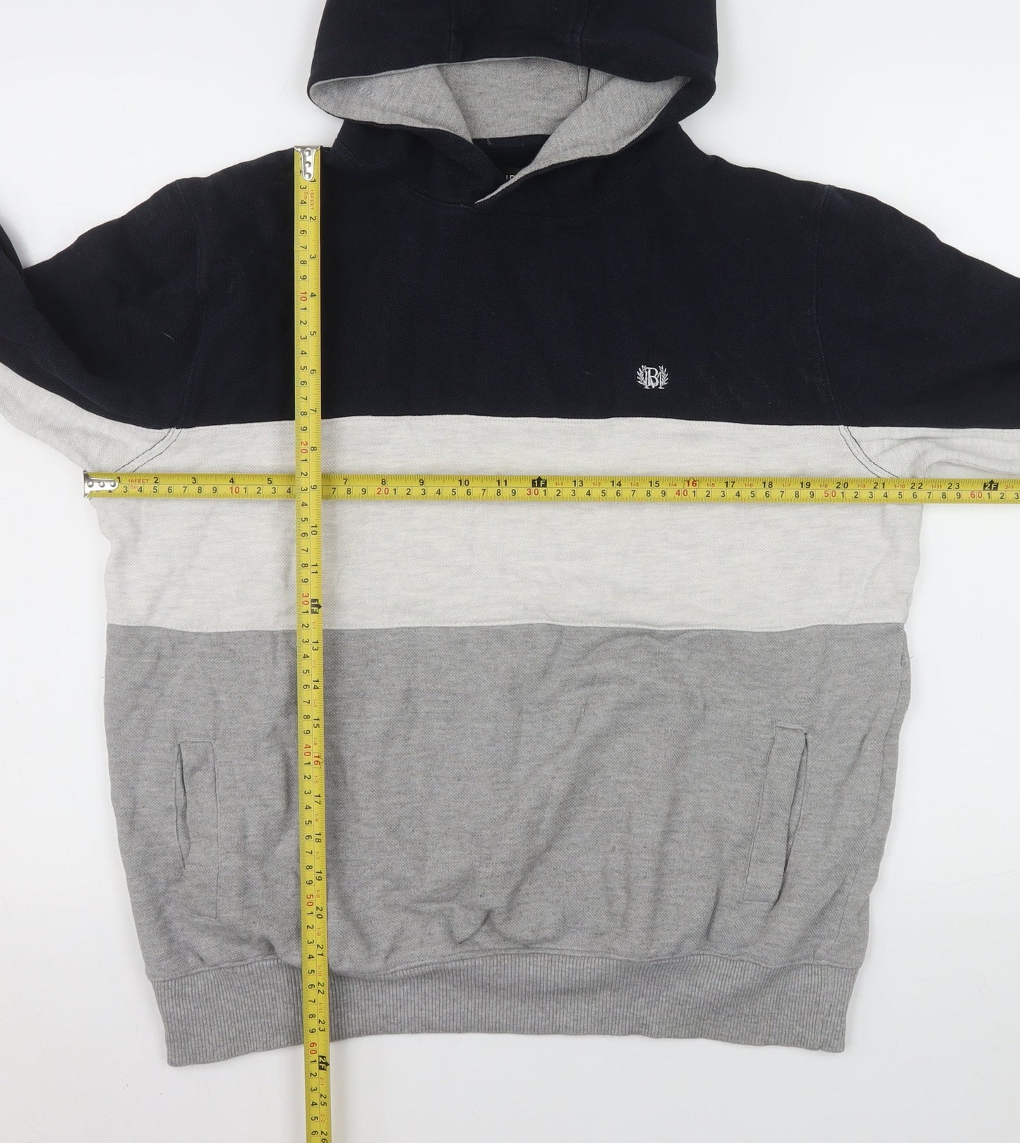 Burton Mens Grey Colour Block Pullover Hoodie M Regular Fit