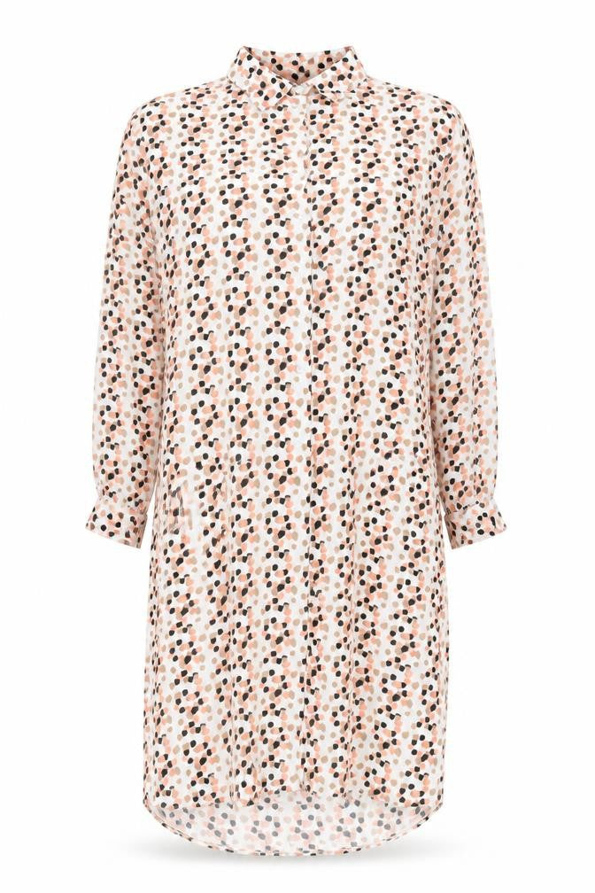 KIABI Women’s Multicoloured Polka Dot Viscose Shirt Dress Size 12