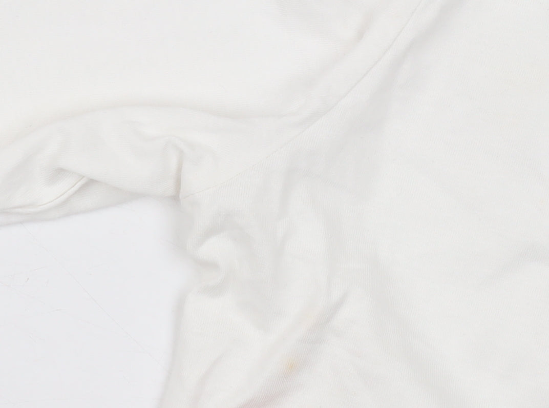 Lee Cooper Men's White Long Sleeve Crew Neck Cotton Top M