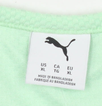 Puma Womens Green XL Racerback Tank Top Lightweight Activewear