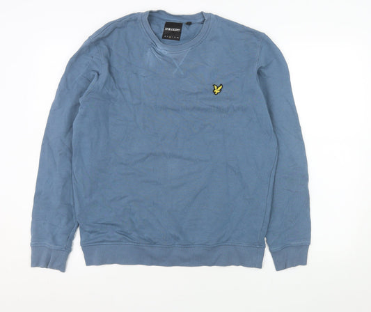 Lyle & Scott Men’s Blue Cotton Crew Neck Pullover Sweatshirt L