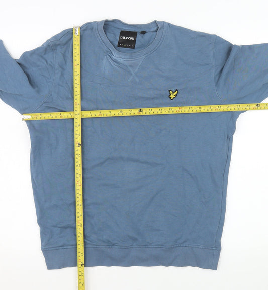 Lyle & Scott Men’s Blue Cotton Crew Neck Pullover Sweatshirt L