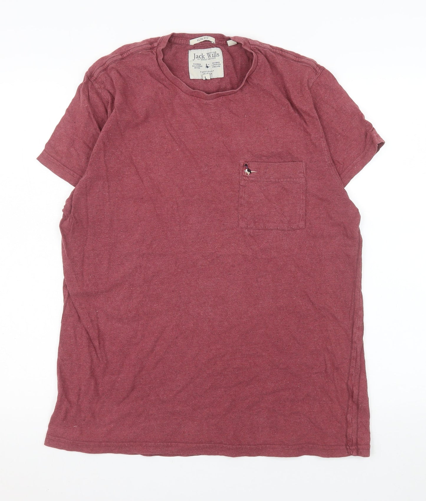 Jack Wills Men’s Red XL Crew Neck Cotton Jersey T-Shirt