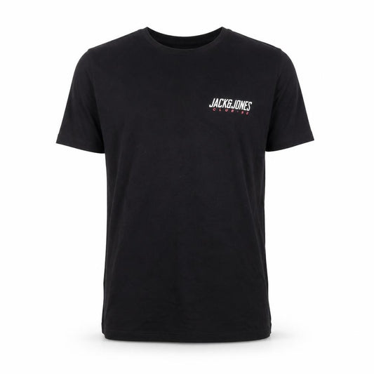 Jack & Jones Men's Black Cotton Crew Neck Regular Fit T-Shirt L