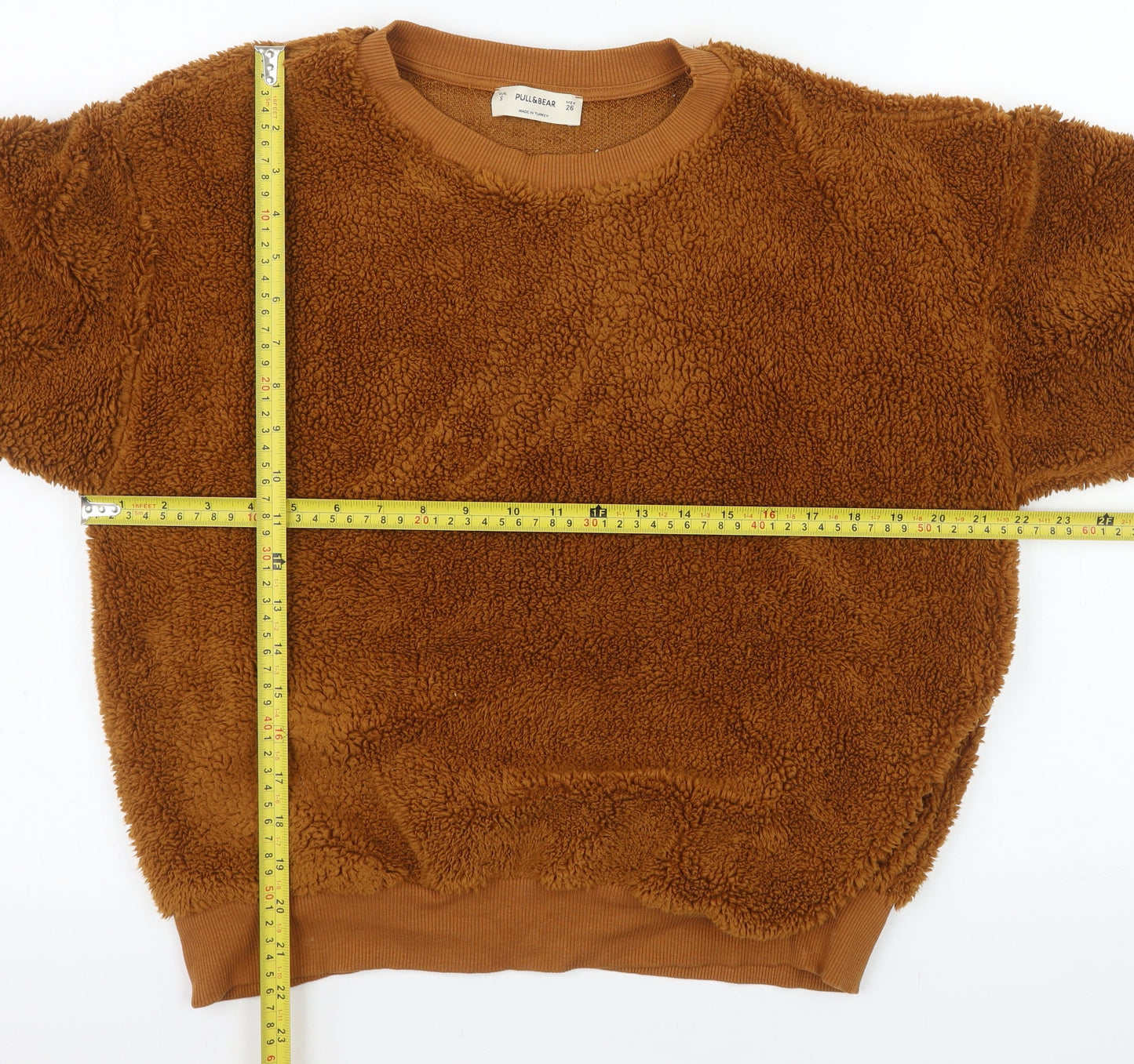 Pull&Bear Women’s Brown Fleece Pullover Sweatshirt Size S