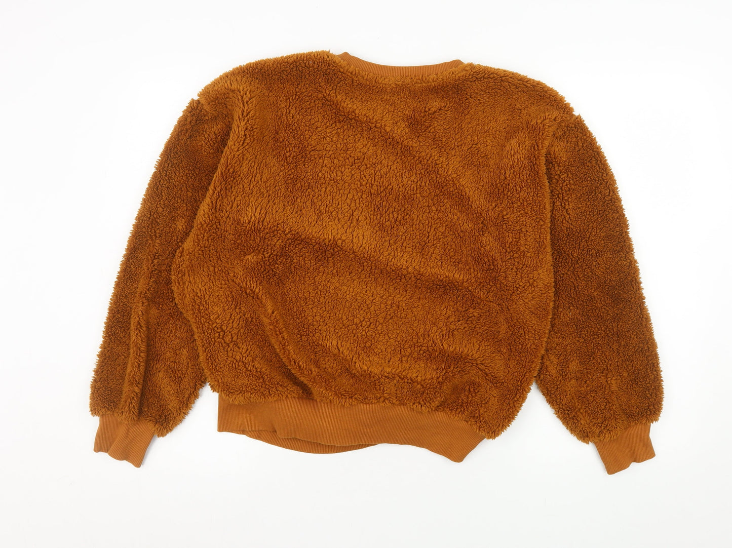 Pull&Bear Women’s Brown Fleece Pullover Sweatshirt Size S