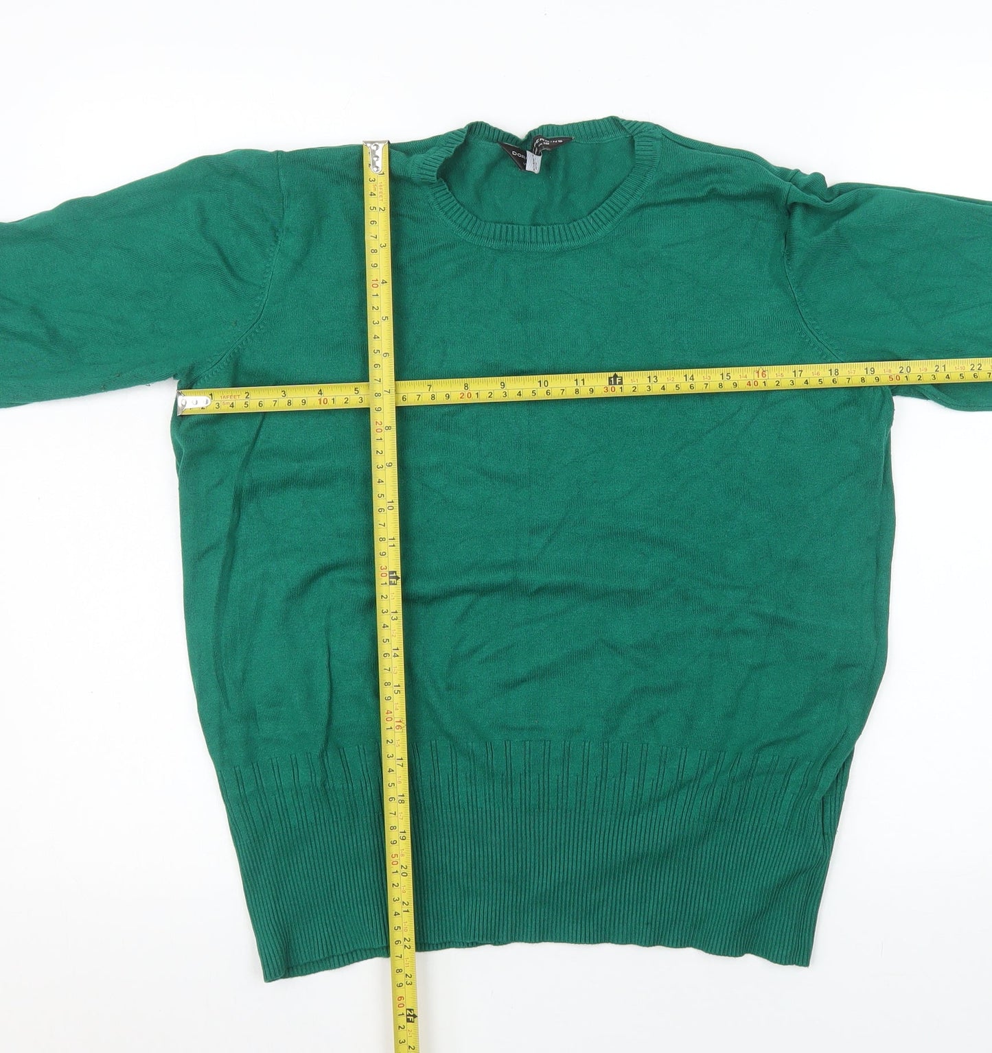 Dorothy Perkins Womens Green Crew Neck Long Sleeve Jumper Size 18