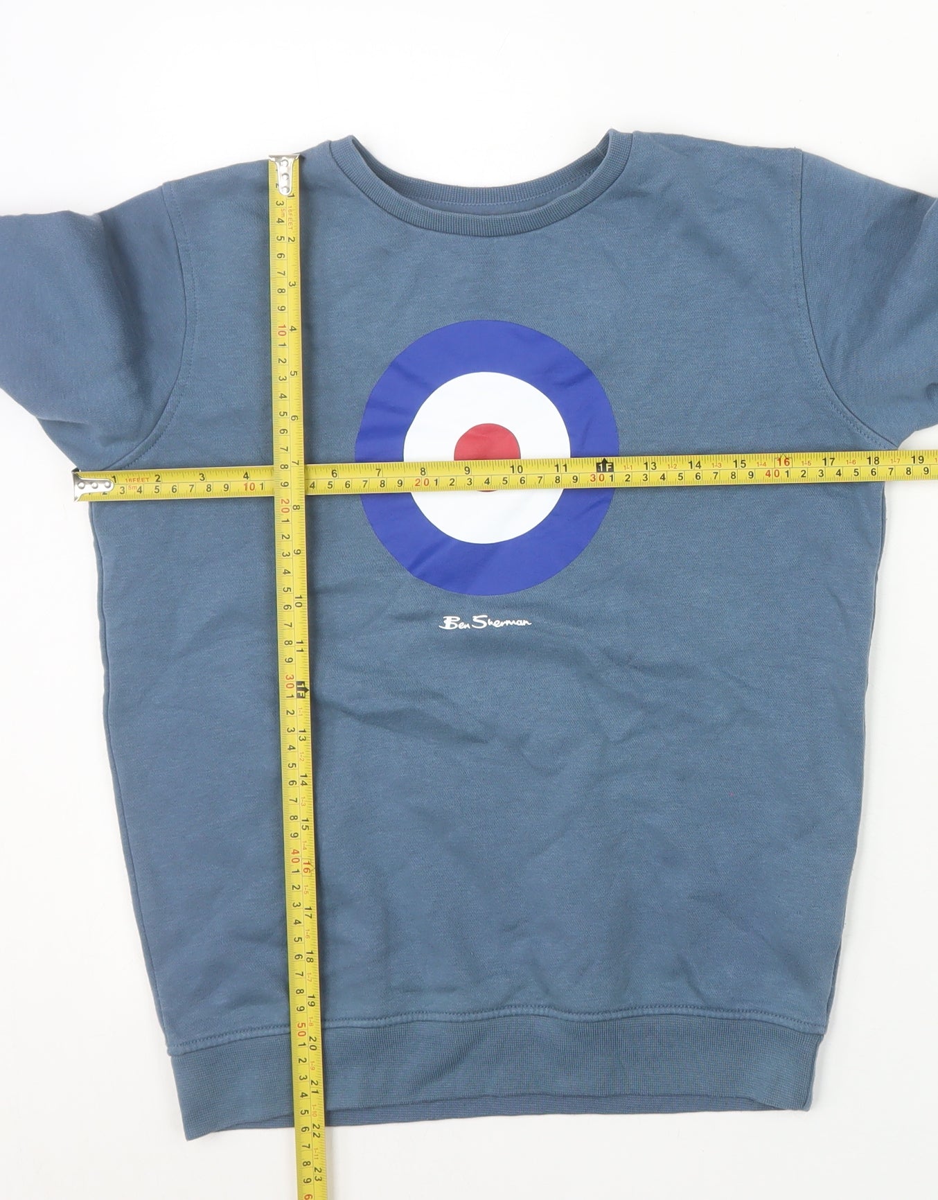 Ben Sherman Boys Blue 10-11 Years Cotton Blend Sweatshirt Jogger Set