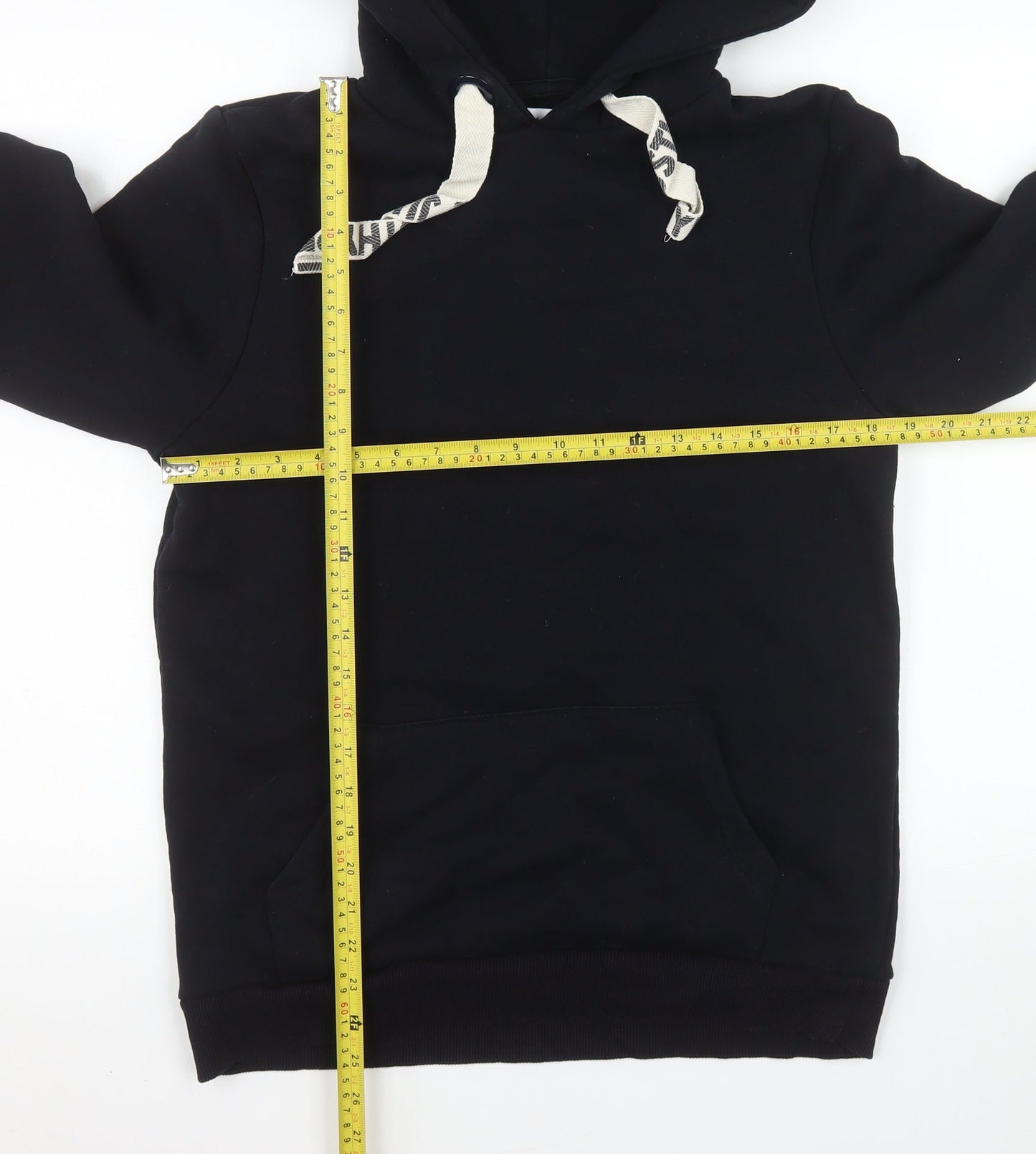 Hype Women Black Hoodie Size 10 Pullover Cotton Blend Casual