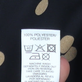 Dunnes Stores Women’s Black Polka Dot Long Sleeve Blouse Size 14