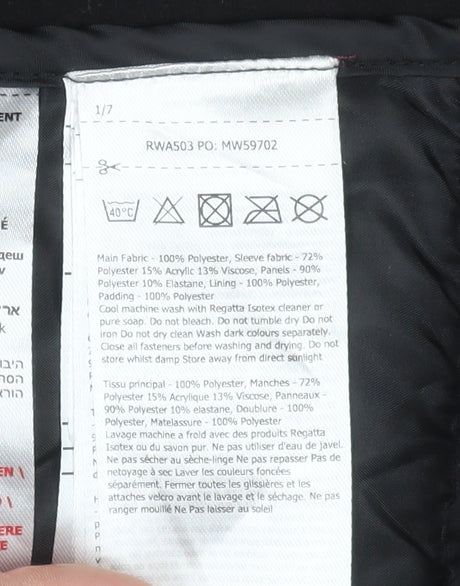 Regatta Womens Black Size 16 Puffer Jacket Hooded Softshell