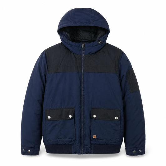 Jack & Jones Originals Mens Blue Hooded Puffer Jacket Size M