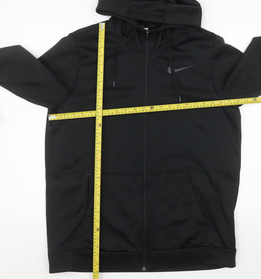 Nike Men's Black Therma-Fit Hooded Full Zip Jacket - Size L
