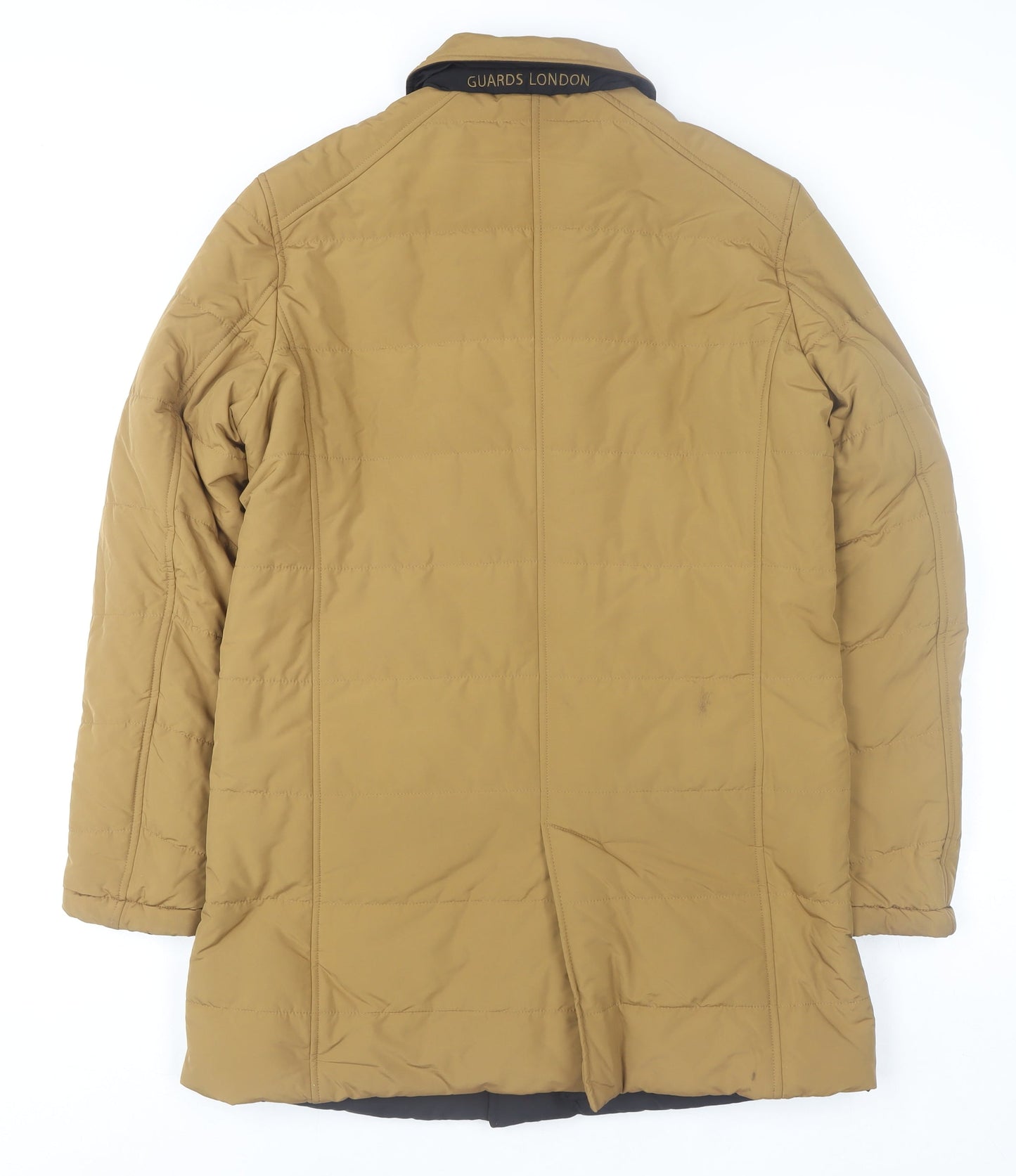 Guards London Men's Brown 36 Regular Polyester Overcoat