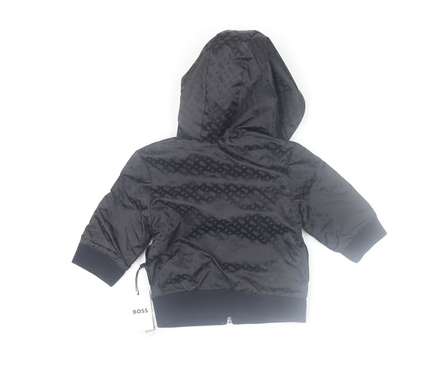 BOSS Unisex Baby Black Puffer Hooded Jacket 12 Months
