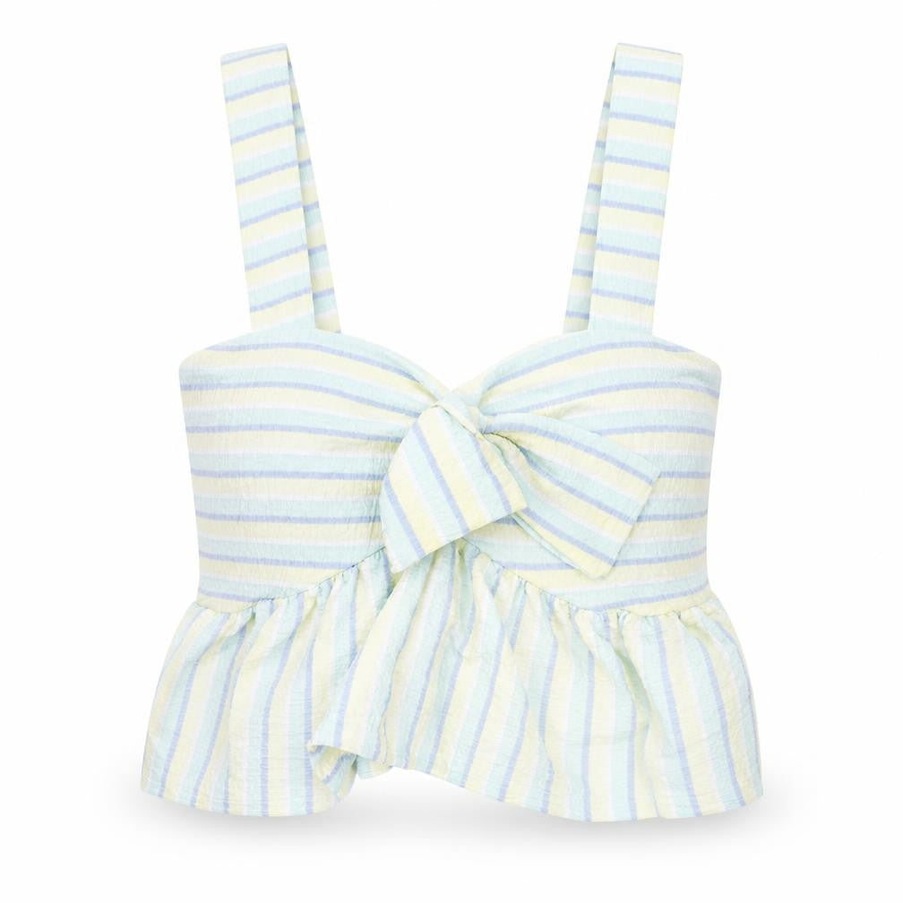 Primark Women’s Multicoloured Striped Cropped Tank Top XS