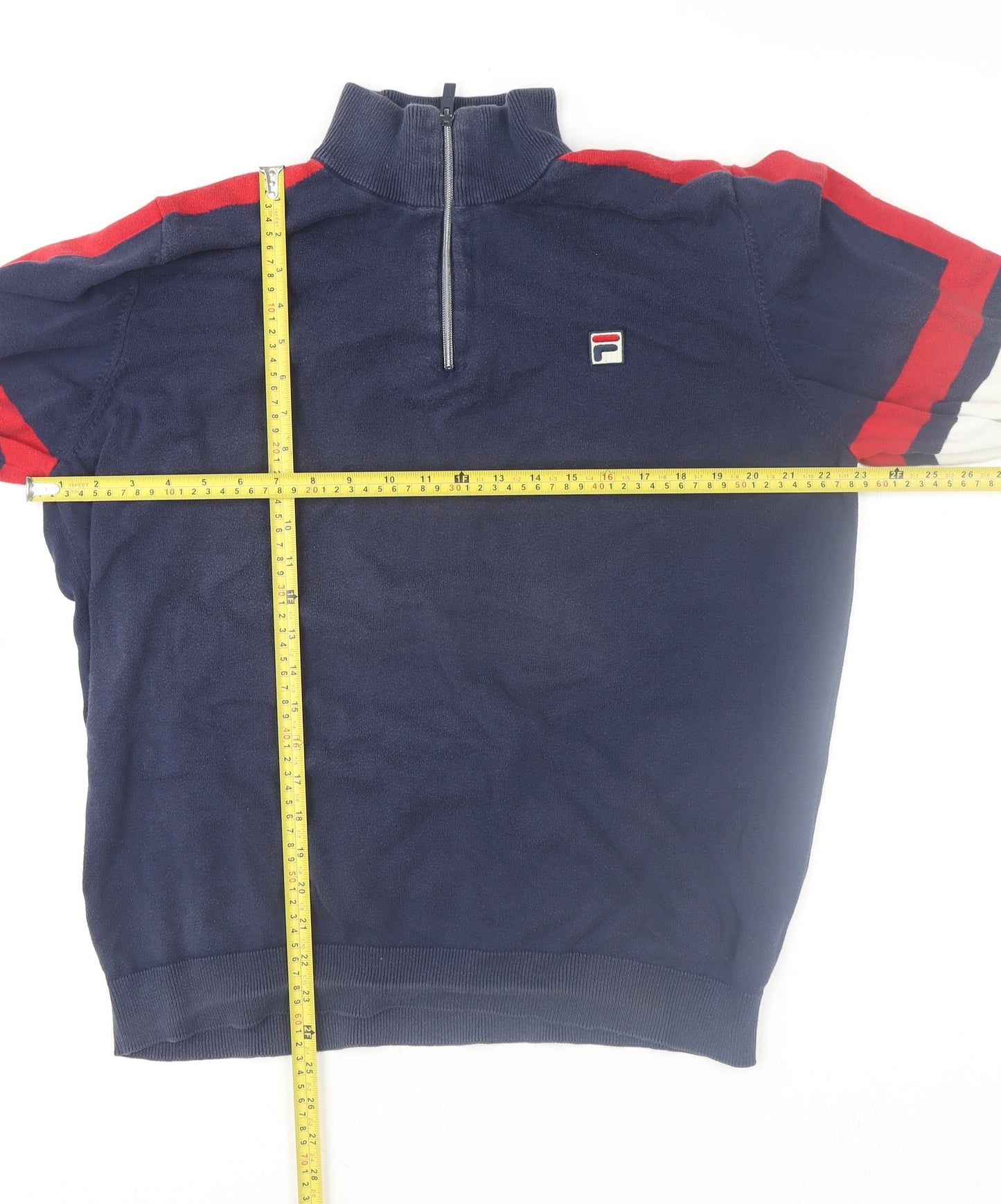 Fila Mens Blue XL 1/4 Zip High Neck Sweatshirt