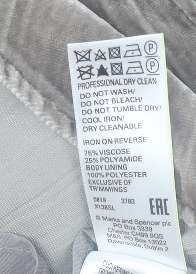 Marks and Spencer Women Brown Velvet A-Line Midi Skirt Size 12