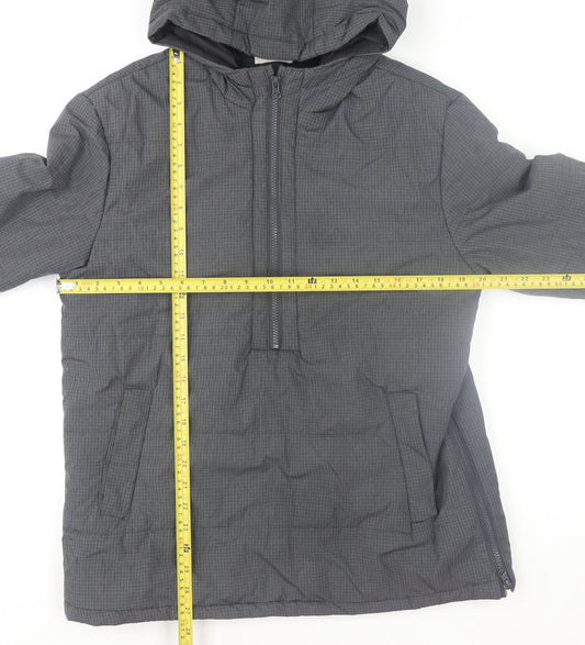 MNG Boys Grey Hooded 1/4 Zip Anorak Jacket Size 13-14 Years 164cm