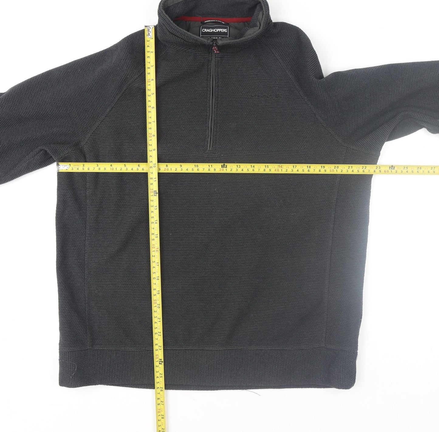 Craghoppers Men’s Black Fleece 1/2 Zip Pullover Sweatshirt L