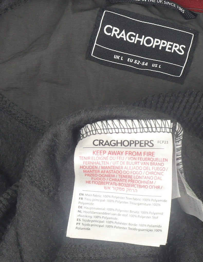 Craghoppers Men’s Black Fleece 1/2 Zip Pullover Sweatshirt L